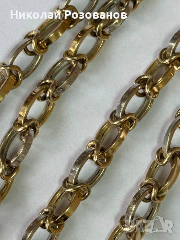 Мъжки златен ланец, снимка 6 - Колиета, медальони, синджири - 54276635