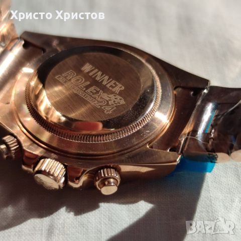 Мъжки луксозен часовник Rolex Daytona Rainbow Everose Gold 116595RBOW, снимка 13 - Мъжки - 46216543