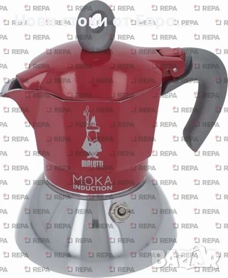 Bialetti Moka Induction кафеварка 2 чаши червена