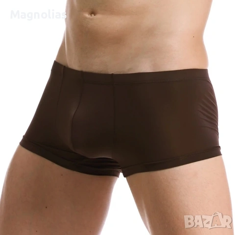 Мъжки Полупрозрачни Боксерки Yellow- Cafe- Green 💚 Orange 🍊, снимка 11 - Бельо - 53802777