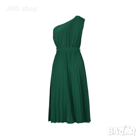 Едноцветна дамска рокля със студени рамена с едно рамо, снимка 7 - Рокли - 45024207