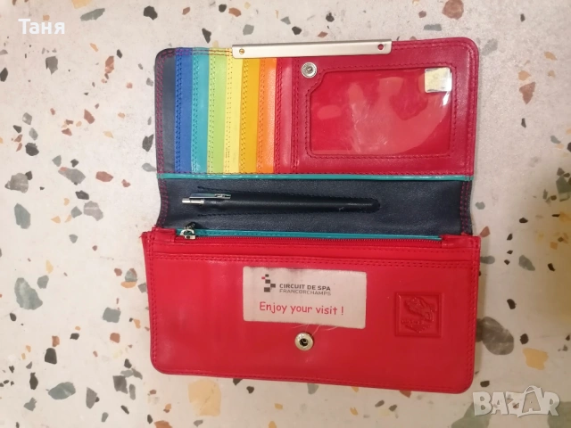 Червен портфейл Арт 93, снимка 3 - Портфейли, портмонета - 53019428