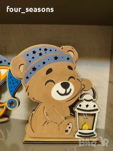 Детски лампи - мече, лисица, слонче, снимка 3 - Детски нощни лампи - 49780494