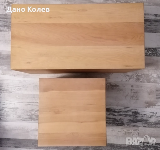 Комплект Дървен куб [Размери: 34x34] + Дървен правоъгълник [34x70]