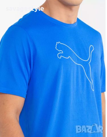 Мъжка тениска PUMA Performance Cat Training Tee Blue, снимка 3 - Тениски - 45957845