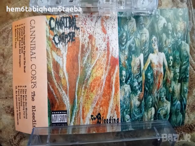 РЯДКА КАСЕТКА - CANNIBAL CORPSE - The Bleeding с двете обложки - цензурираната и нецензурната., снимка 1 - Аудио касети - 45143658