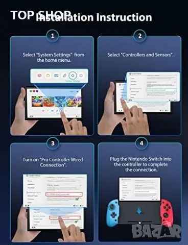 Нов Контролер за Nintendo Switch/Switch OLED в ръчен режим Игри, снимка 2 - Nintendo конзоли - 49956864