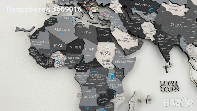 Карта на света XL 200cm x 120cm Enjoy The Wood, снимка 8 - Декорация за дома - 53095082