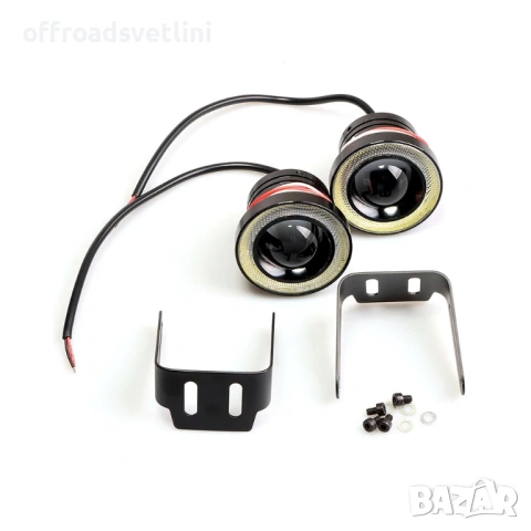 LED Халогени Лупи за Вграждане 89 мм с Ангелски Очи – Модел PG469, снимка 3 - Аксесоари и консумативи - 53057891