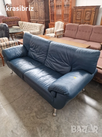 Диван-Естествена Кожа-внос от Германия!