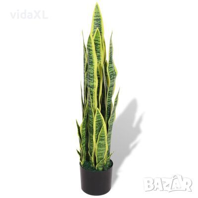 vidaXL Изкуствено растение сансевиера със саксия, 90 см, зелено（SKU:244427, снимка 1 - Стайни растения - 46310397