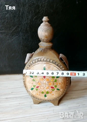 Малка дървена бъклица , снимка 7 - Антикварни и старинни предмети - 50680511