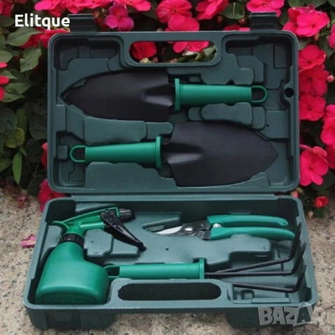 Комплект градински инструменти 5 в 1 с куфар – всичко необходимо за засаждане и поддръжка, снимка 10 - Други инструменти - 53040314