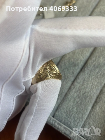 Златен пръстен с монета 11.1 гр 14к, снимка 4 - Пръстени - 54175061