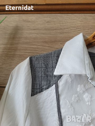 Бяла риза с дантела TINTA STYLE, снимка 6 - Ризи - 45466982