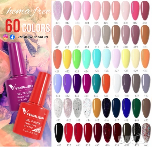 Venalisa VIP1 UV LED гел лак, снимка 17 - Продукти за маникюр - 22081982