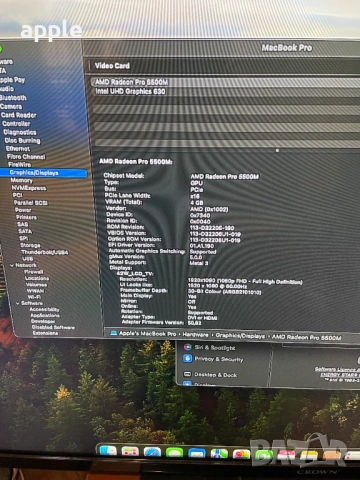 КАТО НОВ 16" Core i9 MacBook Pro A2141 (2019) Space Gray-i9/16GB RAM/1TB SSD, снимка 12 - Лаптопи за работа - 54082870