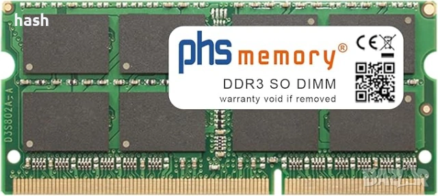 PHS-memory 4 GB RAM модул памет, DDR3 SO DIMM 1066MHz PC3-8500S