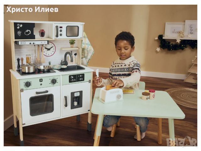 Детски дървен тостер с аксесоари Дървени кухненски играчки, снимка 3 - Образователни игри - 45651549