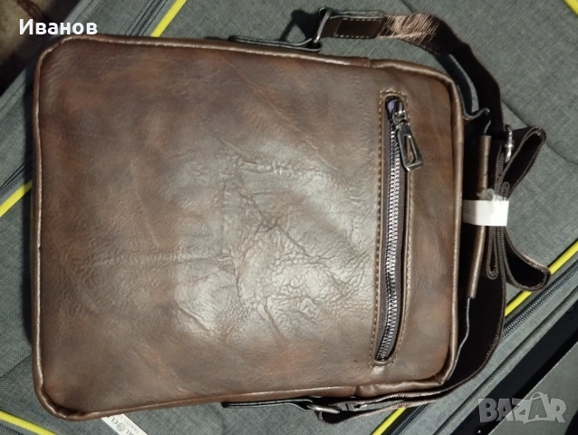Мъжка чанта, кафява, цена 7 евро, снимка 3 - Чанти - 54039696