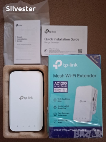Разширител/Усилвател на обхват за Wi-Fi, RE330 AC1200 Mesh Wi-Fi Extender, снимка 7 - Рутери - 52429397