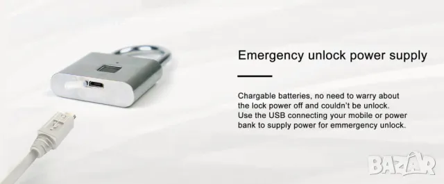 Катинар със сензор за пръстови отпечатъци, снимка 5 - Друга електроника - 49517337