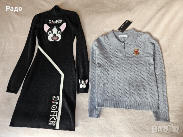 Нови малки ефирни рокли 3 броя черни и синя размер S памук ITALY, снимка 10 - Рокли - 39646124