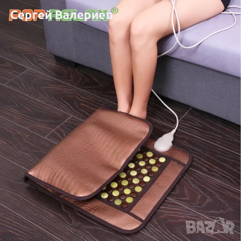 Турманиев килим срещу болки в гърба и релаксация, с турмалин и нефрит 50х80см, снимка 3 - Масажори - 53909421