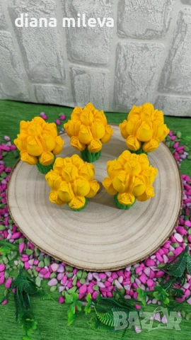 Лалета от гипсокерамика!, снимка 6 - Декорация за дома - 51133129