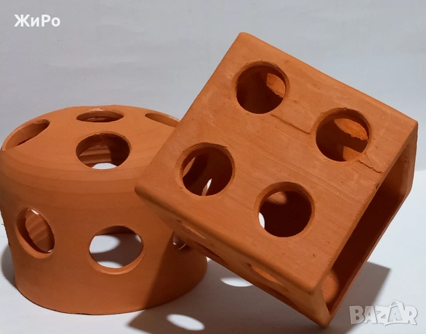 Керамична декорация тип Куб с дупки, снимка 3 - Други - 53566256