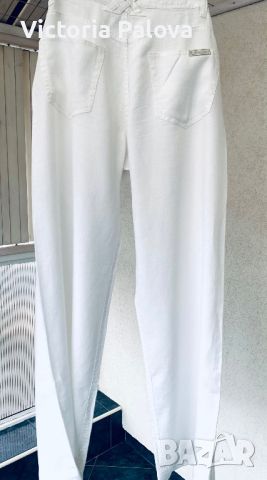 Ленен панталон широк крачол MARLBORO CLASSICS оригинал, снимка 6 - Панталони - 45101528