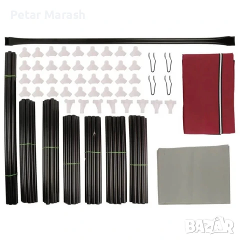 Трикрилен текстилен гардероб с 8 рафта и лост за дрехи, снимка 8 - Гардероби - 50653249