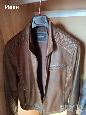 Кожено яке TEODOR - M - Естествена биволска кожа, снимка 2 - Якета - 53143702