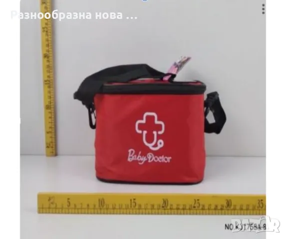 Детска докторска чанта Baby Doc с аксесоари – Червена, снимка 2 - Други - 48919024