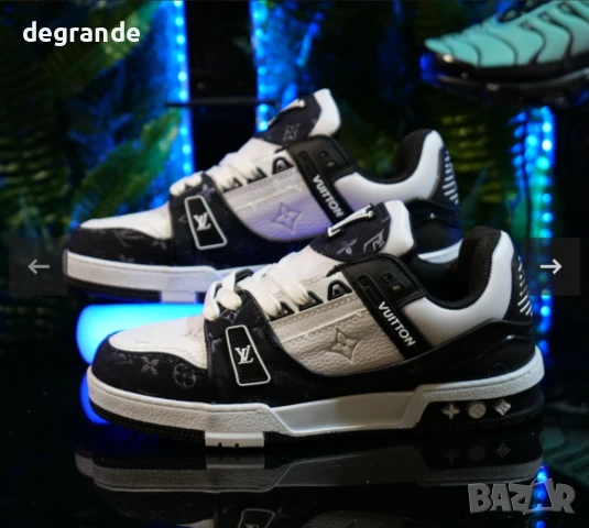 Сникърси Louis Vuitton цвят Бяло и Черно, снимка 2 - Дамски ежедневни обувки - 50770631