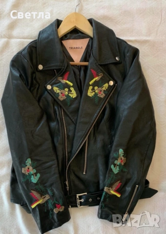 Дамски якета  различни цени и размери-L,XL,2XL.Топли,преходни,тип софтшел,късо-здрава еко кожа, снимка 6 - Якета - 48325351