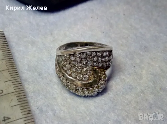 РАЗКОШЕН СКЪПОЦЕНЕН СРЕБЪРЕН ПРЪСТЕН СРЕБРО 925 ОБСИПАН с ИСКРЯЩИ ЮВЕЛИРНО ФАСЕТИРАНИ ЦИРКОНИ 41780, снимка 7 - Пръстени - 49886391