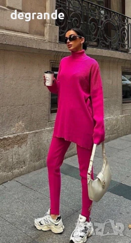 Дамски комплект в ЦИКЛАМА и ЗЕЛЕНО