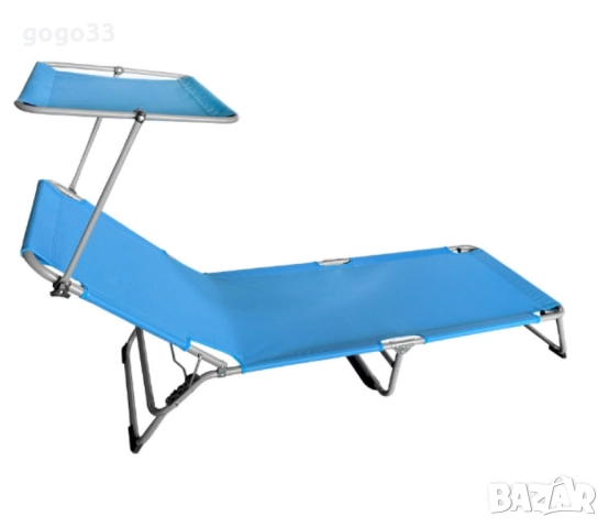 Градински шезлонг Muhler C2013, 188x56x25 cm, снимка 3 - Градински мебели, декорация  - 49923550