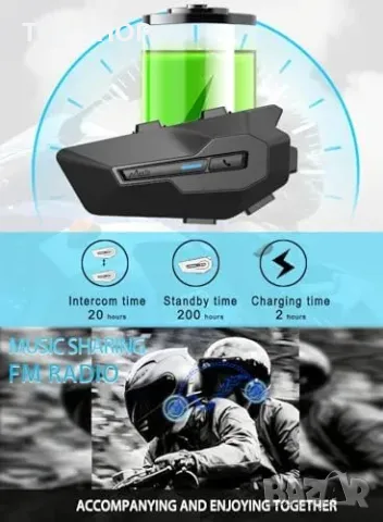 Ново Maxto MX2 Bluetooth хендсфри за каски, водоустойчиво, до 20 часа, снимка 3 - Bluetooth слушалки - 49498181