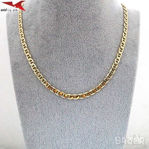Синджир с 14К златно покритие 254577, снимка 4 - Колиета, медальони, синджири - 53254005