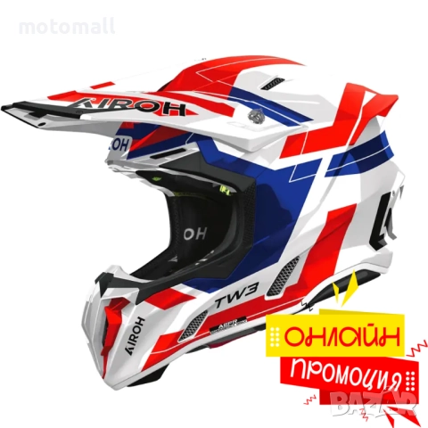 Каска AIROH Twist 3 Dynasty Blue Red Gloss