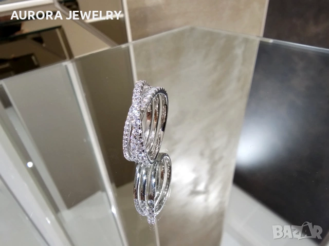 CARTIER Etincelle de Cartier Silver Paved Diamonds Дамски Пръстен, снимка 2 - Пръстени - 53238681