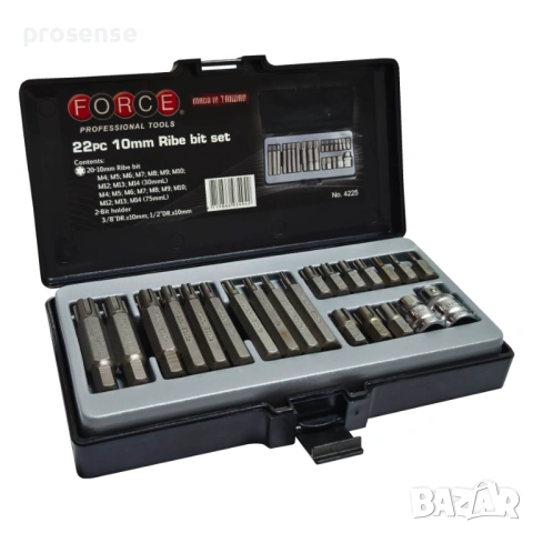 Накрайници RIBE Имбусни Болтове 22 броя FORCE 4225, снимка 3 - Аксесоари и консумативи - 37651244