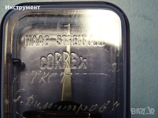 Грамометър CORREX HAAG-STREIT Bern tension gauge Gramm Pond 50-0-50, снимка 7 - Други инструменти - 46657500