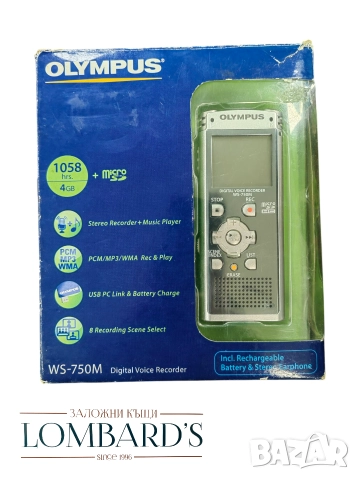 OLYMPUS OLYMPUS WS-750M GREY 4GB, снимка 3 - Друга електроника - 52814974