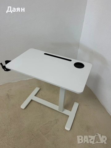 Бюро с регулируема височина подходящо за легло с колелца VASAGLE, снимка 6 - Бюра - 53108346