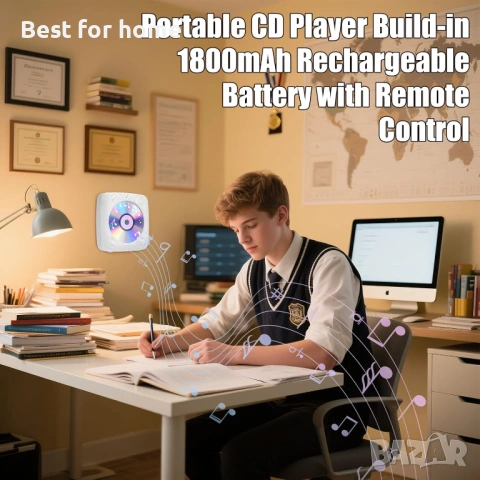 Преносим CD плейър Gueray с Bluetooth, снимка 5 - Друга електроника - 53263369