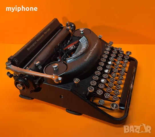 Антична Безшумна Пишеща Машина Remington Noiseless Made in USA Португалска Клавиатура 1931 година !, снимка 5 - Антикварни и старинни предмети - 50071827