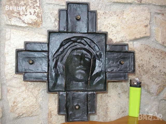 Бронзов Кръст Икона Исус, снимка 13 - Антикварни и старинни предмети - 53589473